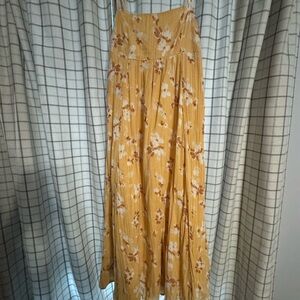 Abercrombie Floral Yellow Maxi Skirt